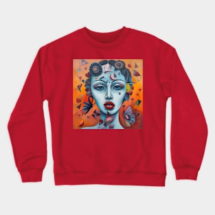 Funky Graphic Design Crewneck Sweatshirt